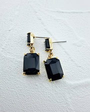 Mini Angela Black Earrings