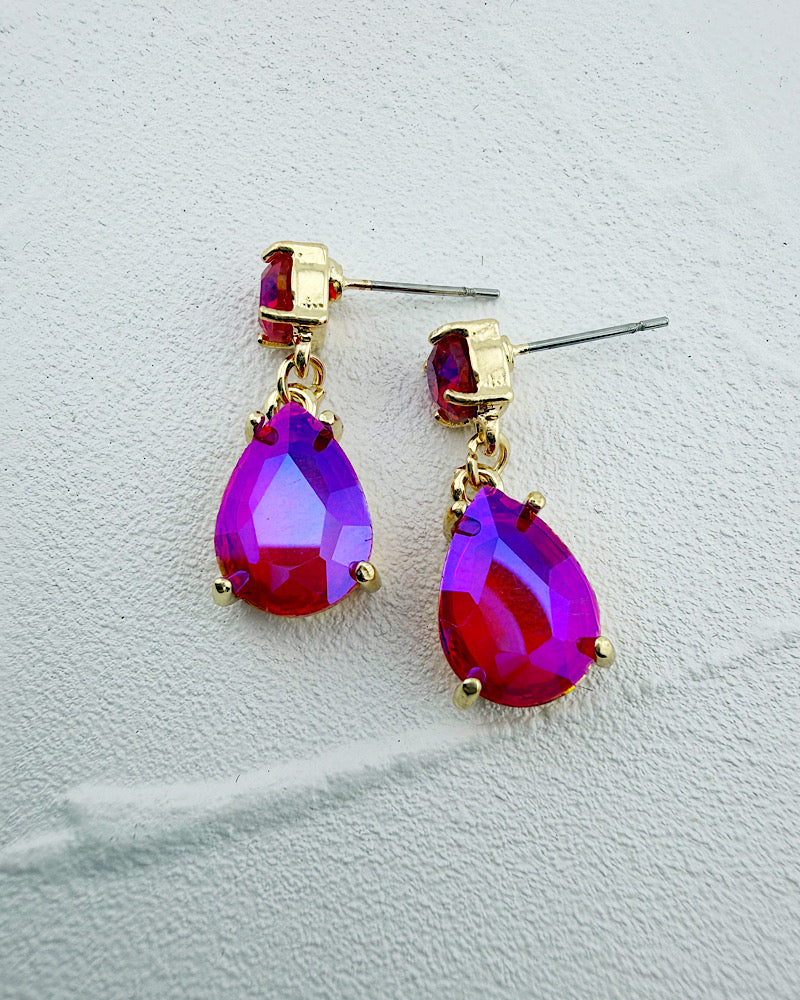 Mini Veronica Magenta Earrings