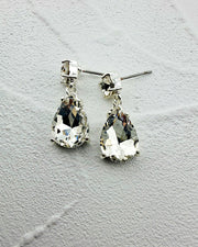 Mini Veronica Silver/Clear Earrings