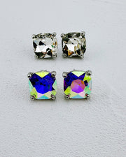 Elle Silver Jeweled Studs