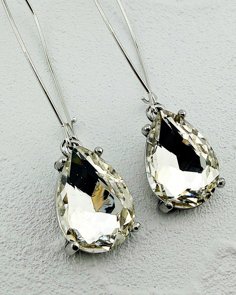 Isabel Silver/Clear Teardrops