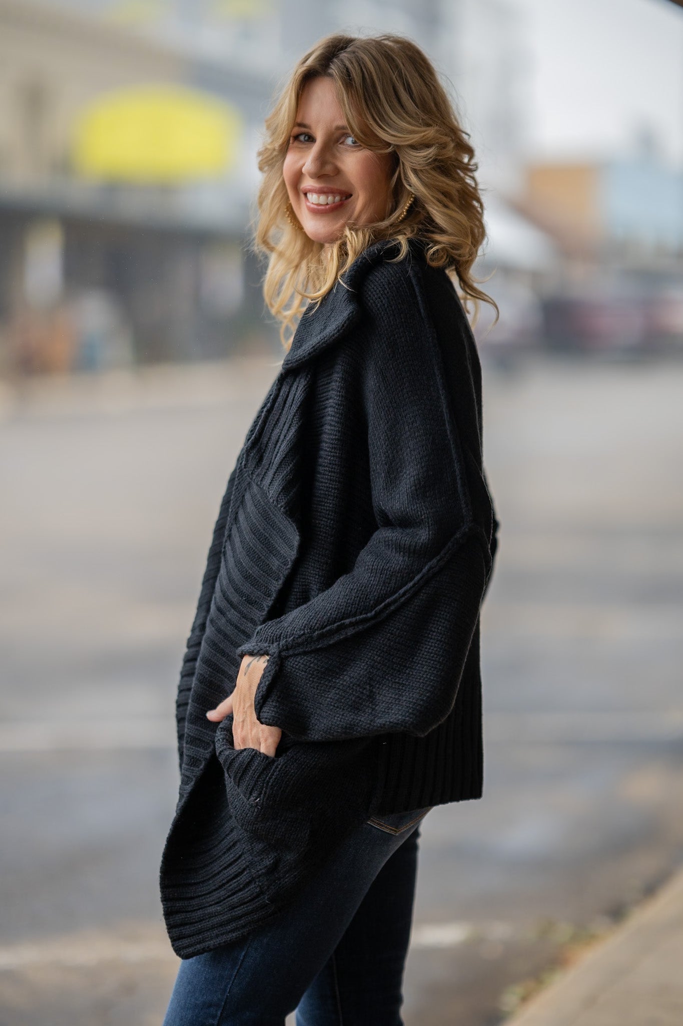 Snuggle Weather Black Sweater