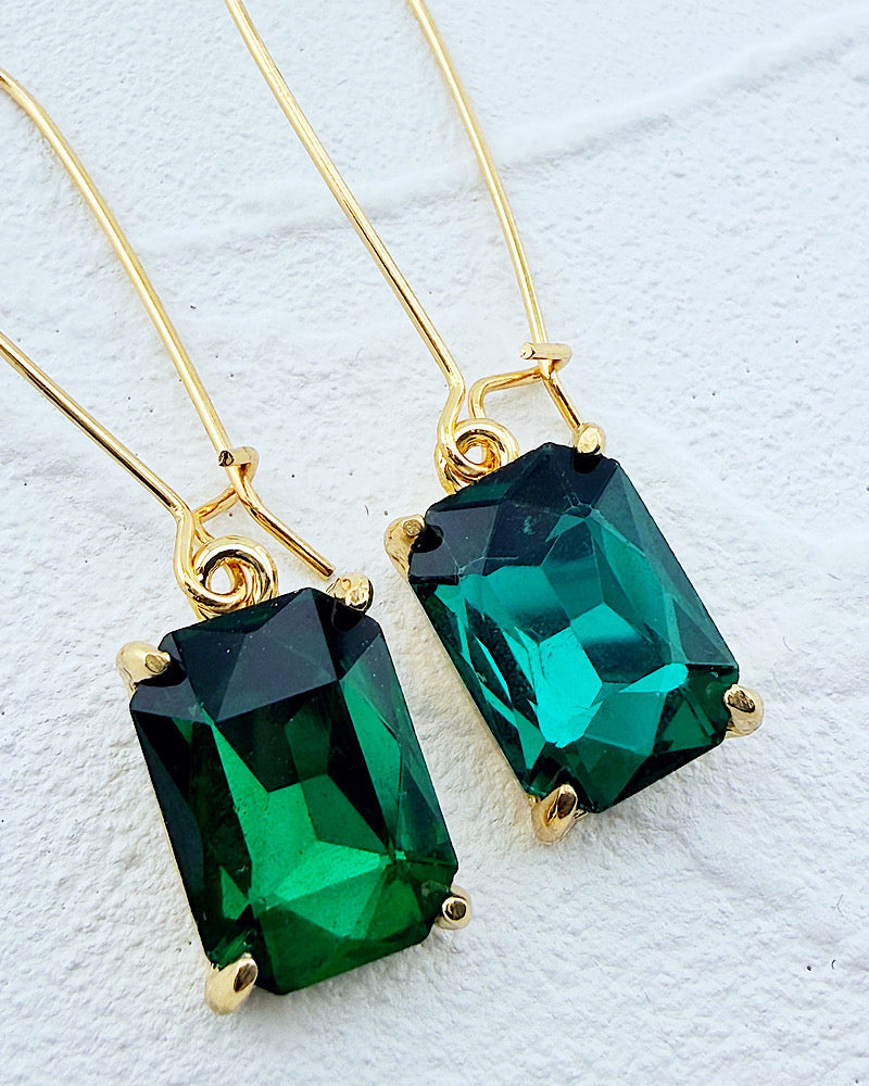 Brittany Emerald Midi Earrings