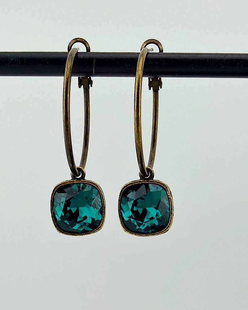 Kamille Gold/Emerald Lil' Biggie Hoops