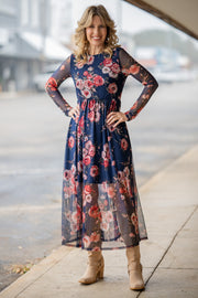 Ellie Floral Mesh Dress
