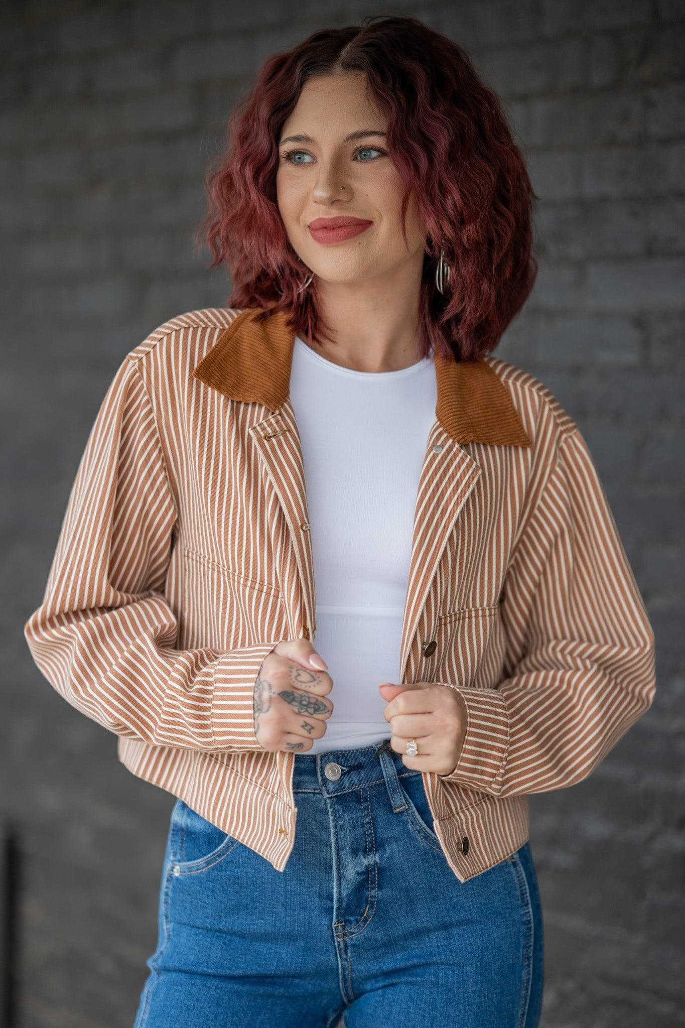 Kinsley Twill Stripe Jacket