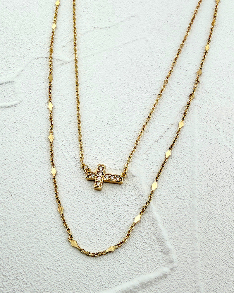 Delightful Dainty Cross Necklace