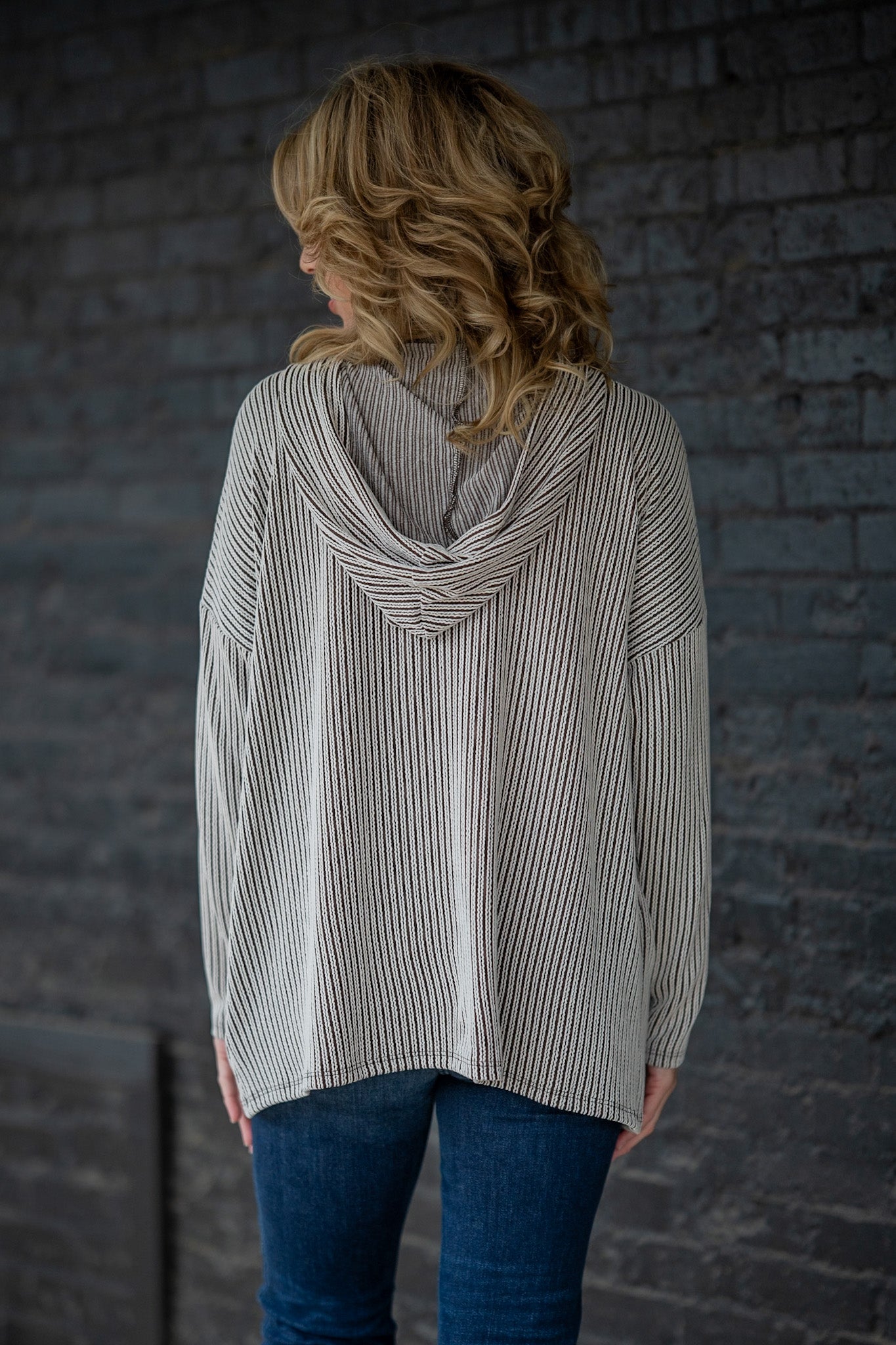 Sarah Brown Striped Pullover