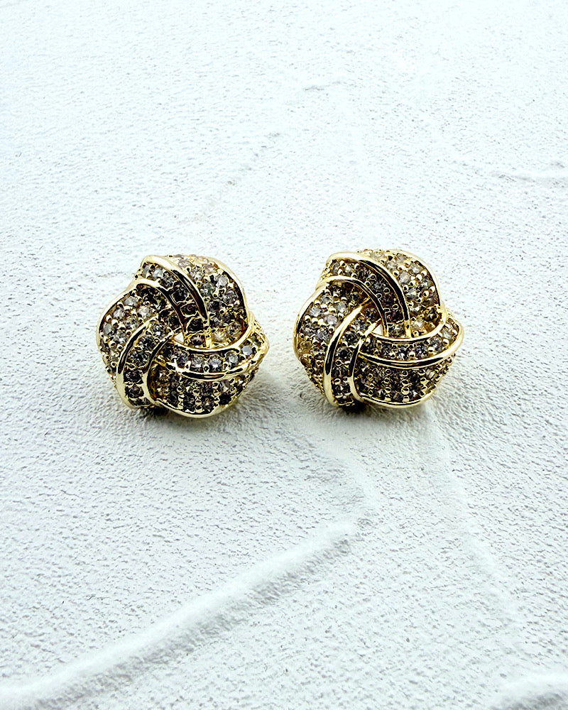Golden Grace Knot Earrings