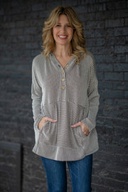 Sarah Brown Striped Pullover