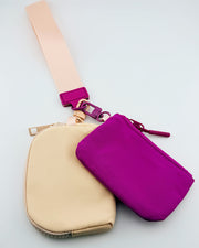 Magenta Dual Wristlet Keychain