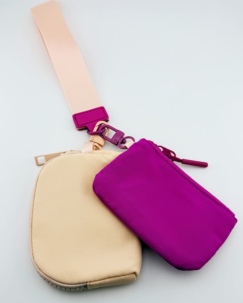 Magenta Dual Wristlet Keychain