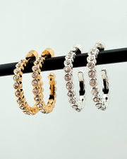 Crystal Couture Medium Hoops