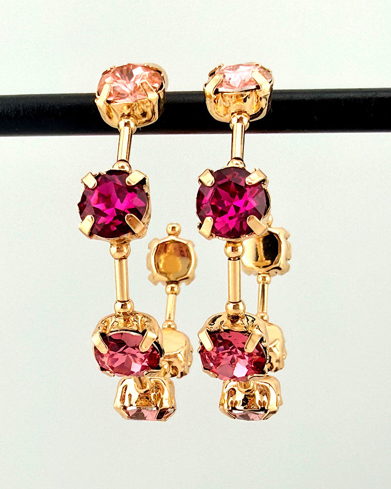 Crystal Couture Pink Hoops