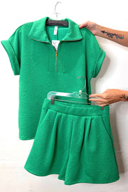 First Class Lady Green Short Set - Final Sale!