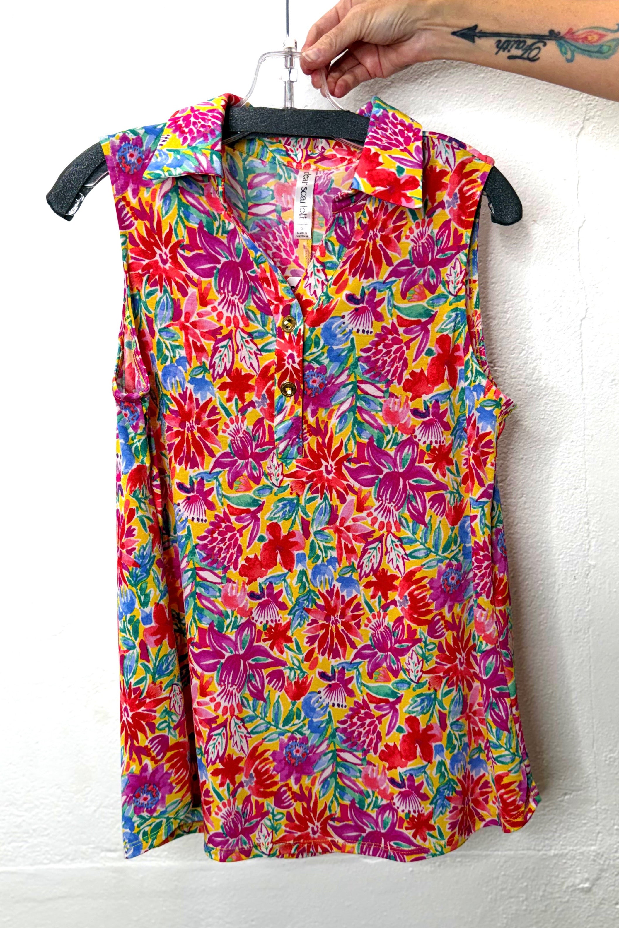 Cathy Floral Sleeveless Tank - Final Sale!