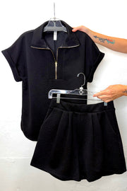 First Class Lady Black Short Set
