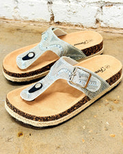 Midnight Glam Silver Sandals