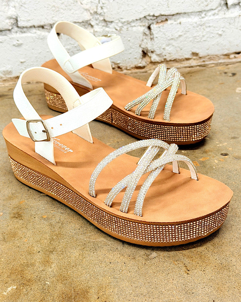 Crystal Crush Platform Sandals