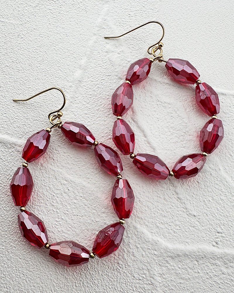 Cher Red Earrings