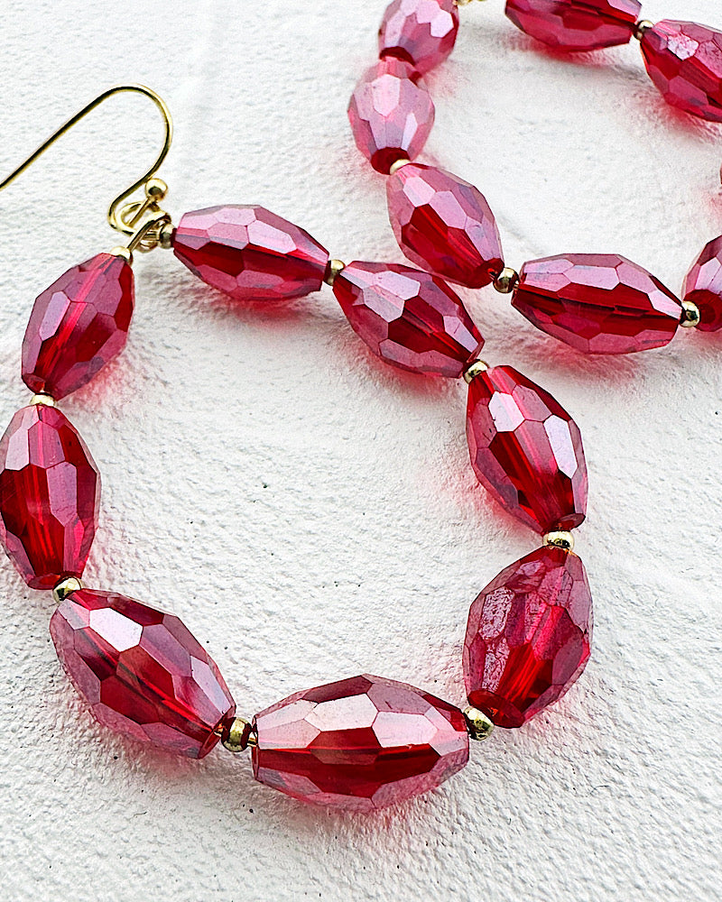 Cher Red Earrings