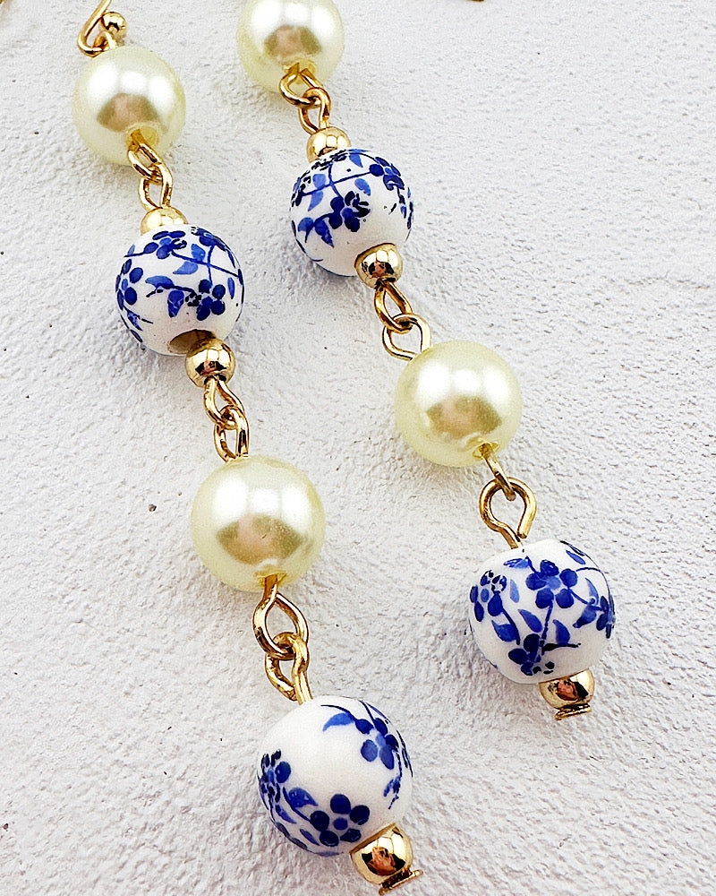 Miriam Bead & Pearl Earrings