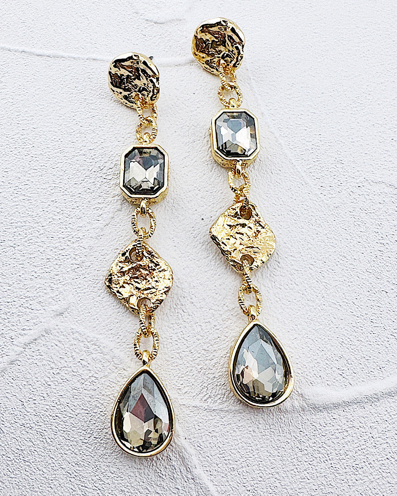 Dominique Smoke Jewel Earrings
