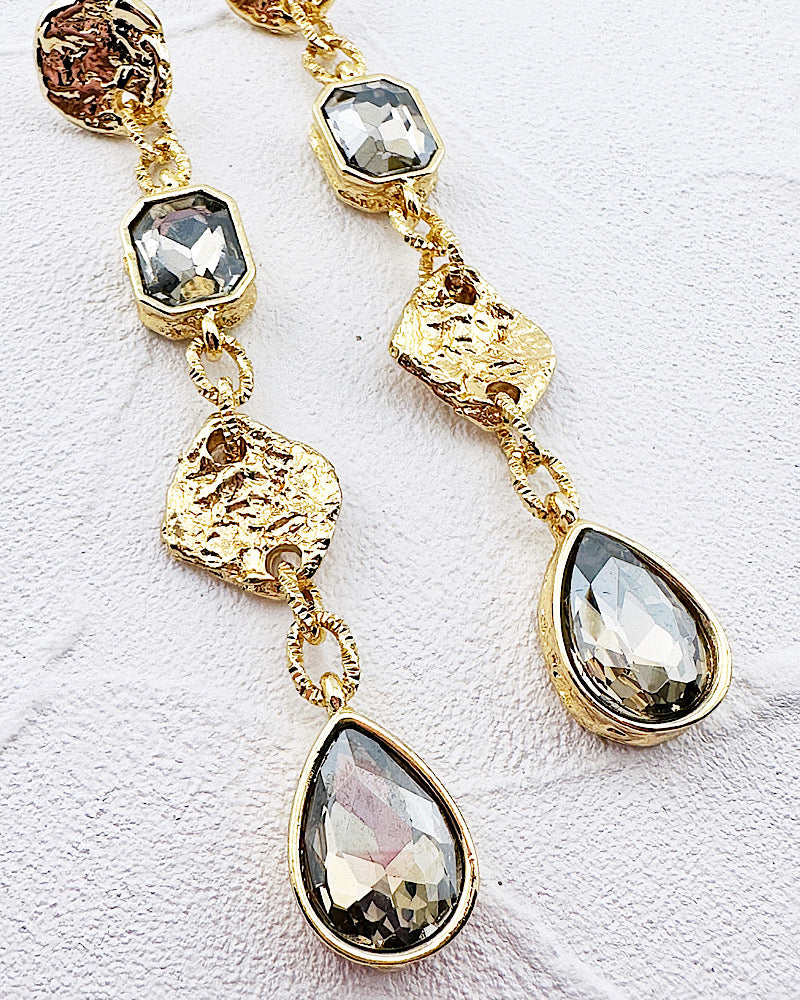 Dominique Smoke Jewel Earrings