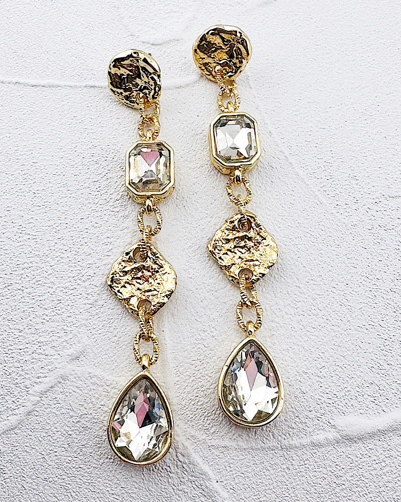 Dominique Clear Jewel Earrings
