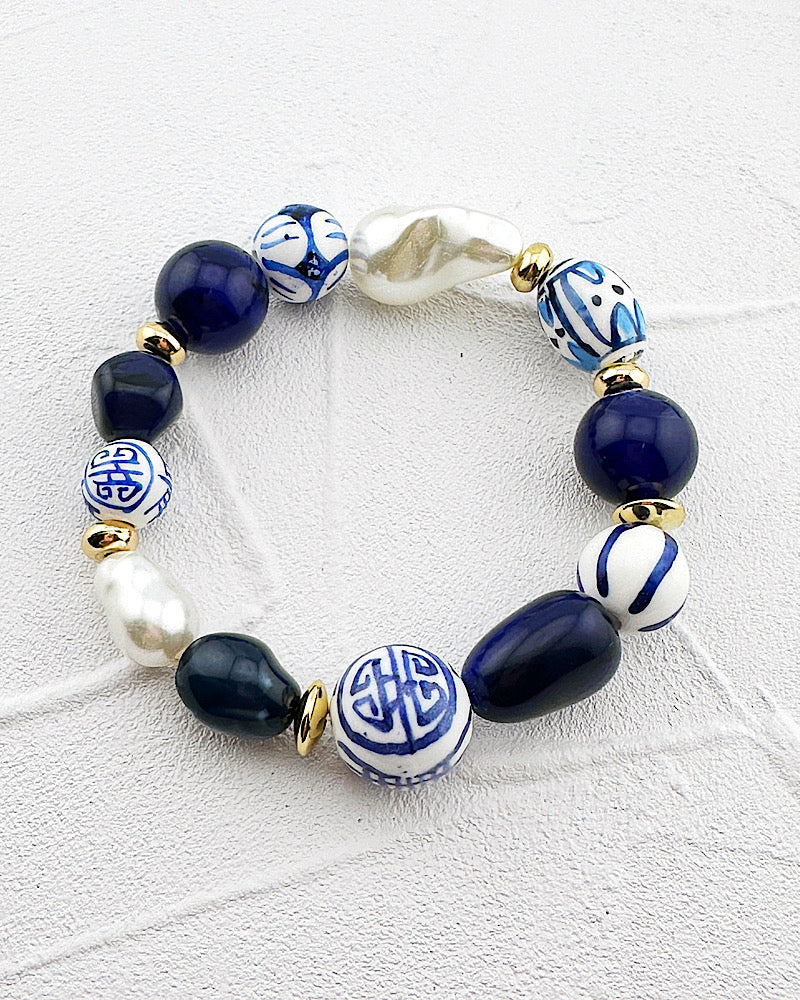 Althea Bead & Pearl Bracelet