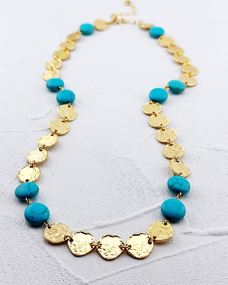Tara Turquoise Coin Necklace