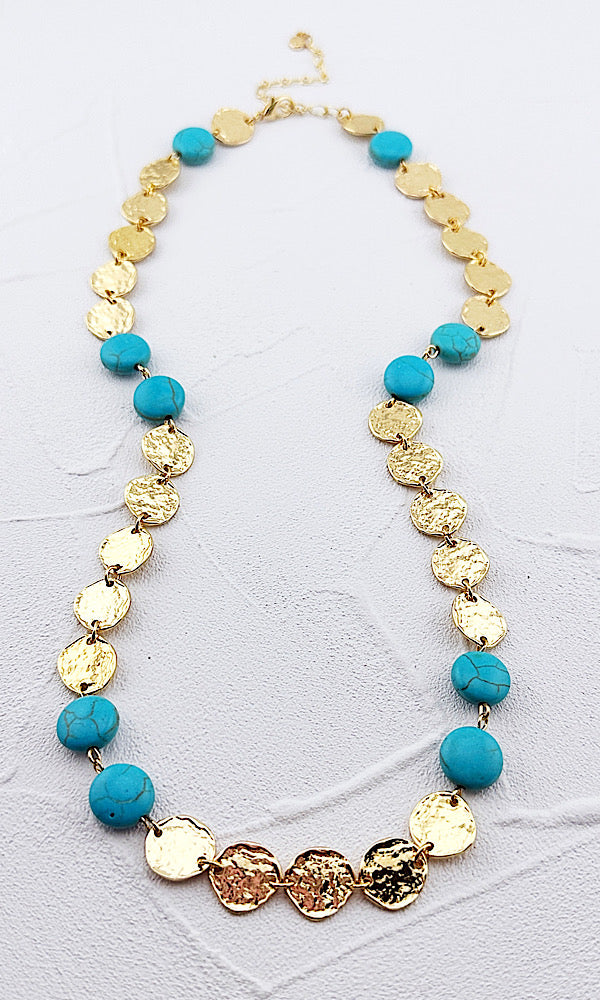 Tara Turquoise Coin Necklace