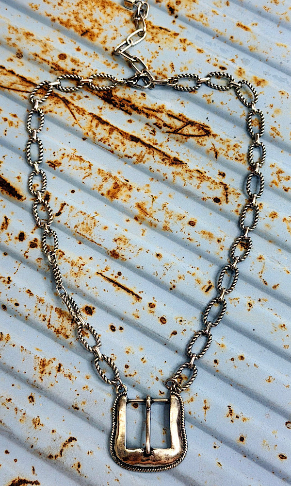 Silver Creek Buckle Necklace