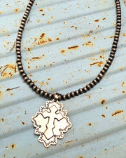 Cowgirl Code Cross Necklace
