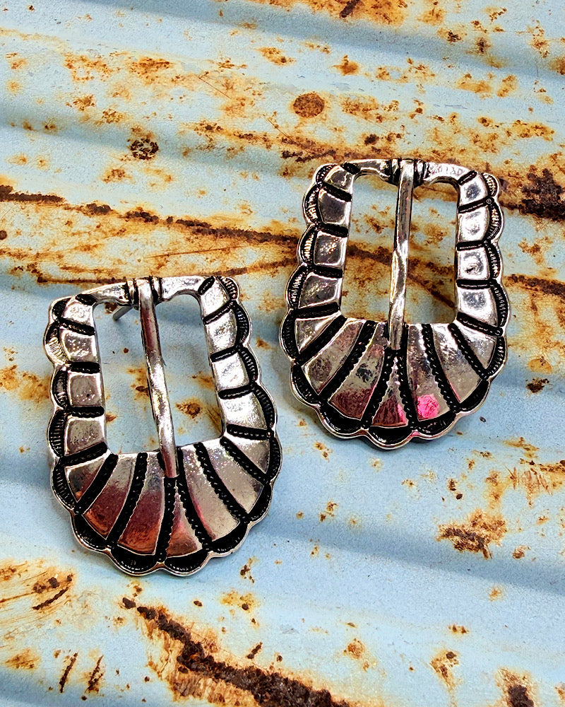 Western Legacy Buckle Earrings