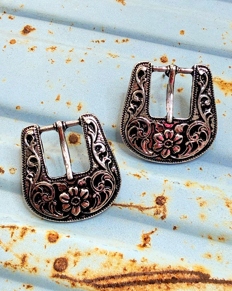 Ranch Romance Buckle Earrings