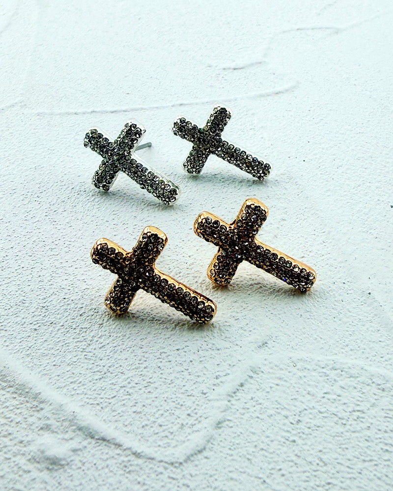 Timeless Cross Studs