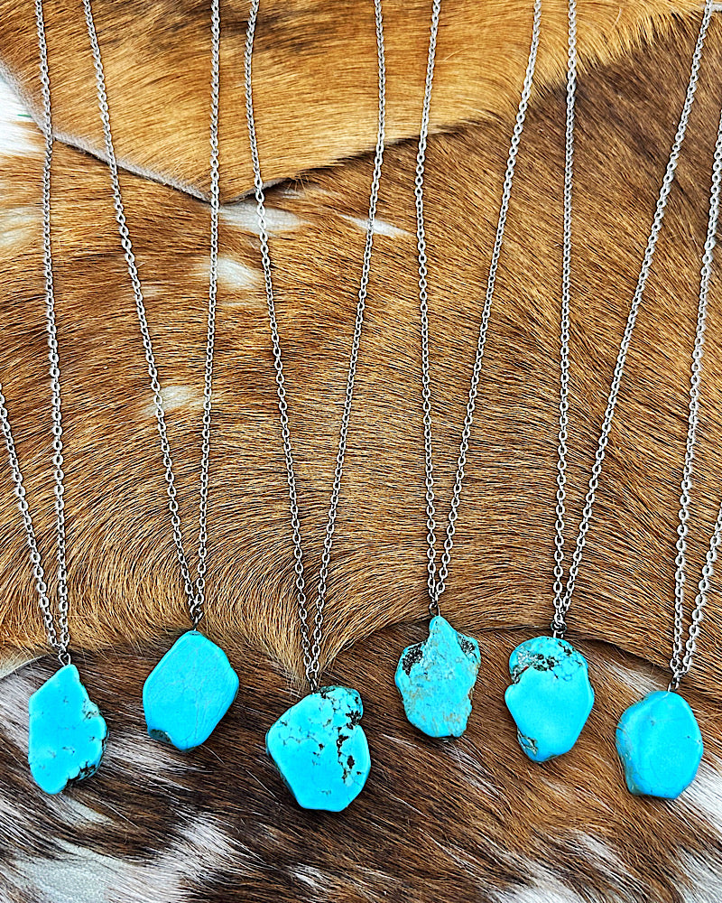 Turquoise Slab Necklace