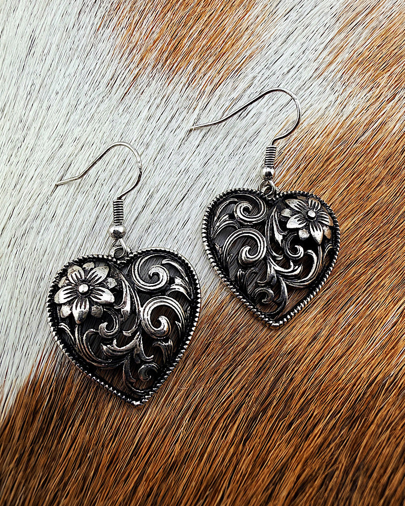 High Plains Heart Earrings