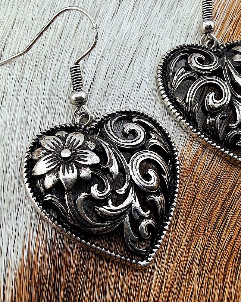 High Plains Heart Earrings