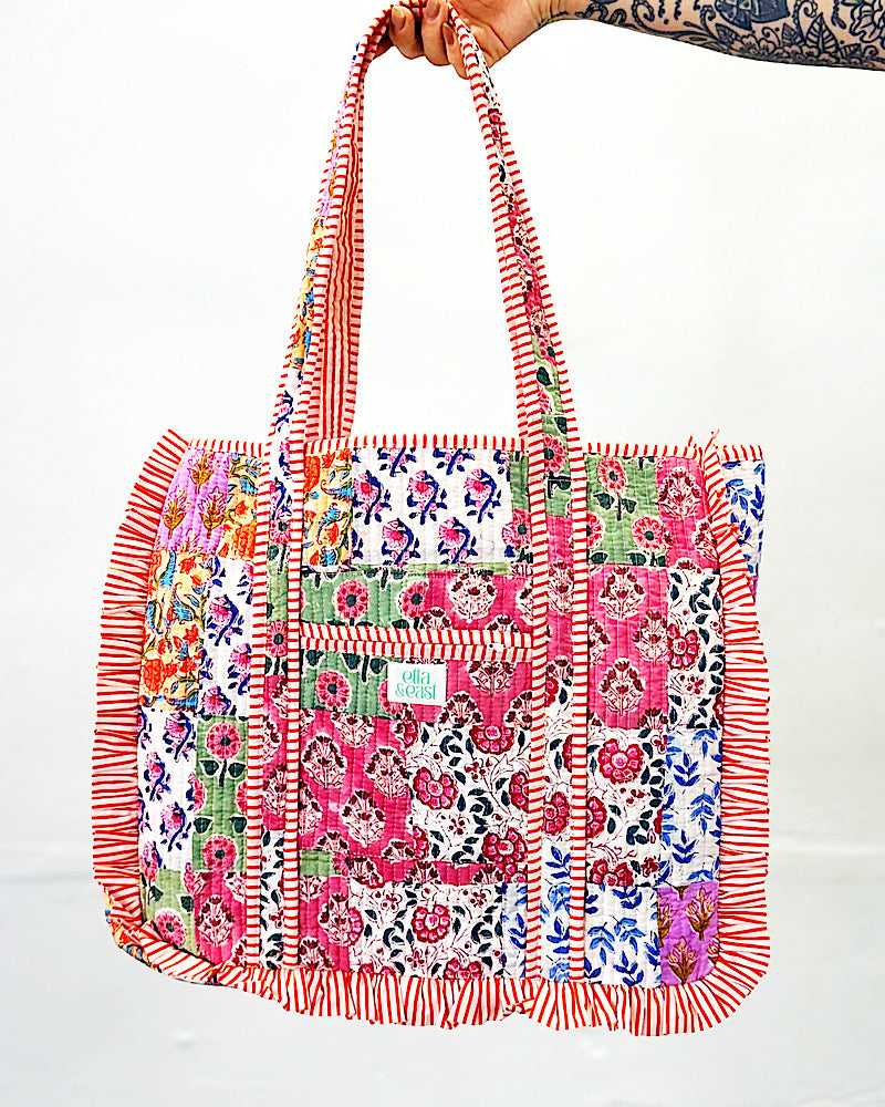 Charming Ruffle Tote