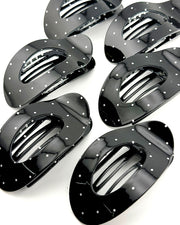 Black Polka Dot Flat Hair Clip