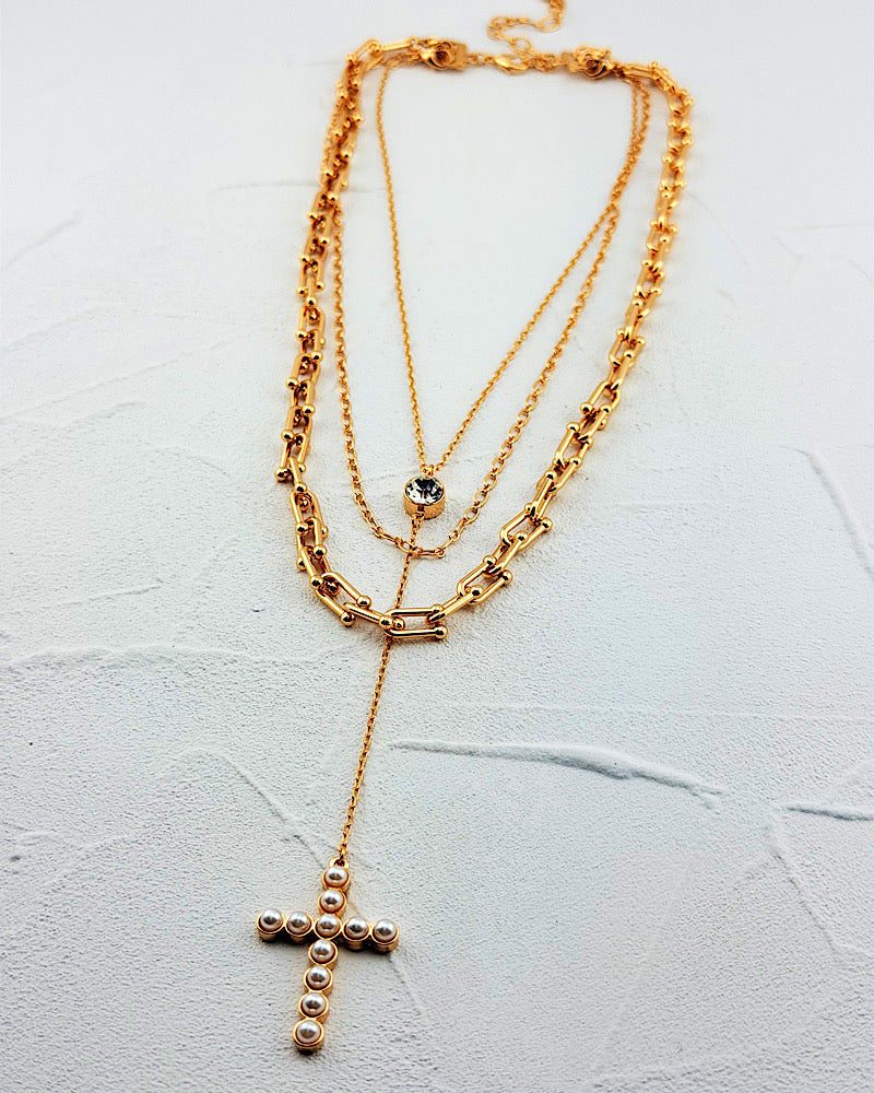 Classic Cross Y Necklace