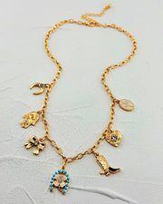 Cowgirl Gold Rush Charm Necklace
