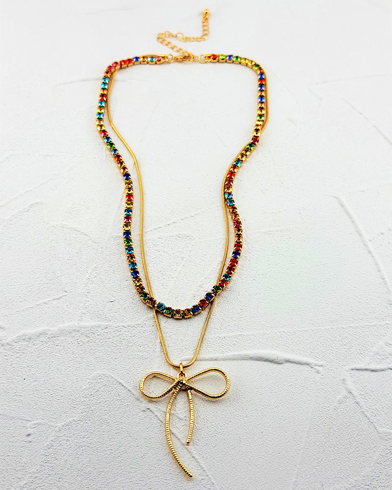 Kaleidoscope Bow Necklace