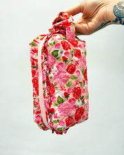 Rose Garden Quilted Cosmetic Pouch