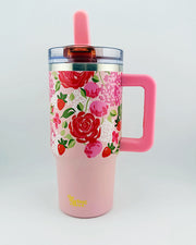 Rose Garden 20 oz Flip Straw Tumbler