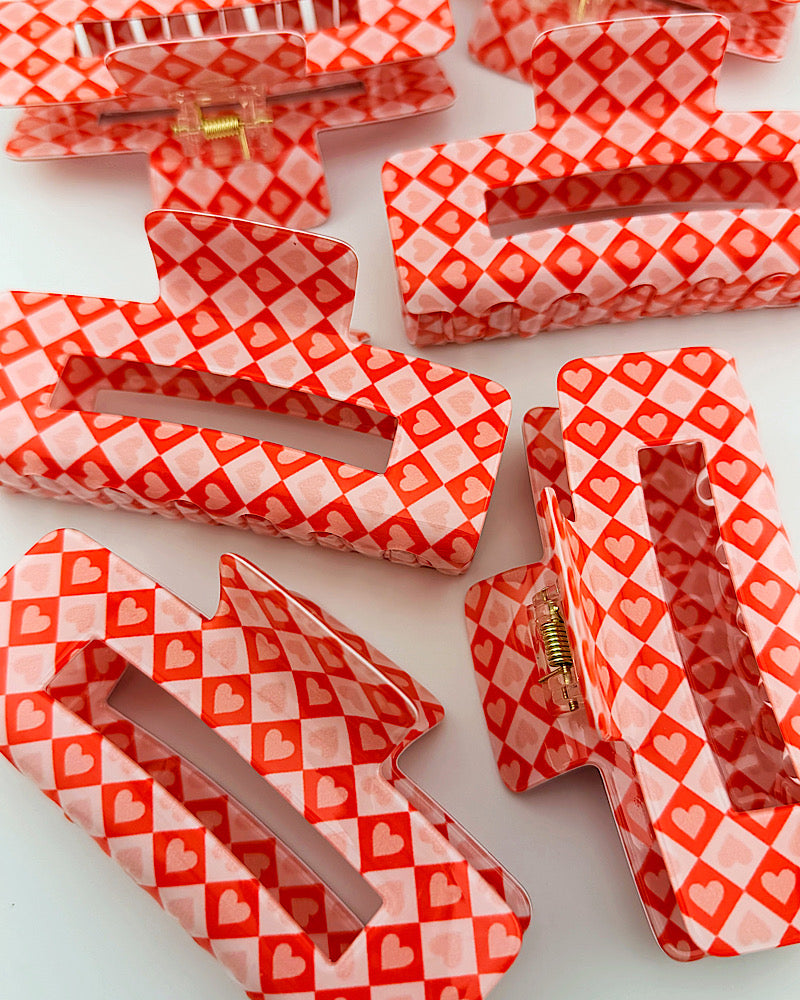 Diamonds & Hearts Hair Clip