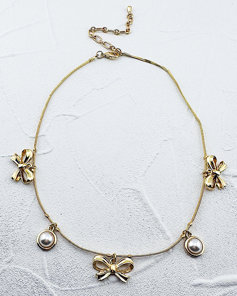 Brittany Bow Necklace