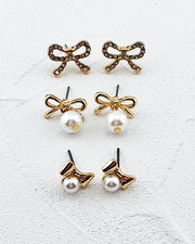 Posey Bow Earring Trio